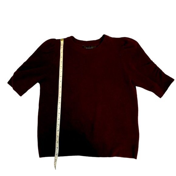 Burgundy WHBM short sleeve sweater - Picture 5 of 8